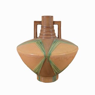 Roseville Pottery, Futura Football Urn Vase