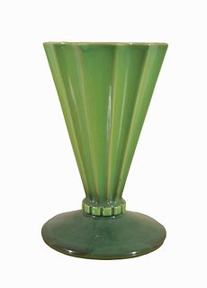 Roseville Pottery, Futura Green Fan Vase