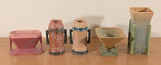 (5) Assorted Roseville Pottery Vessels