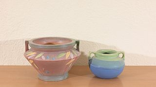 (2) Mid Century Pottery Vases
