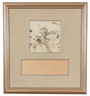 Framed Marilyn Monroe Photograph and Signature