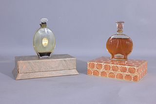 (2) Assorted Vintage Glass Perfume Bottles