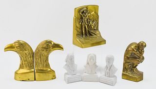 COLLECTION OF BOOKENDS AND COMPOSER BUSTS