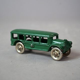 Antique Hurley Green Painted Cast Iron Toy Bus Circa 1930