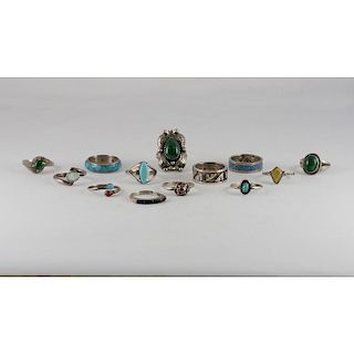 Southwestern Style Assorted Rings Sizes 5-6, from Estate of Lorraine Abell (New Jersey, 1929-2015)