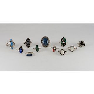 Southwestern Style Assorted Rings Sizes 5-6, from Estate of Lorraine Abell (New Jersey, 1929-2015)