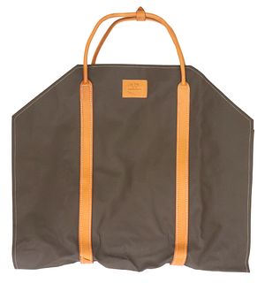 KING RANCH COATED CANVAS & LEATHER LOG CARRIER