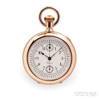 18kt Gold Single-button Chronograph Pocket Watch