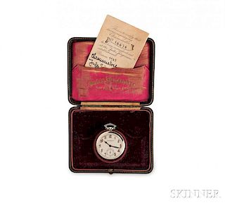 Jules Jurgensen 18kt Gold Open-face Watch with Original Case and Certificate