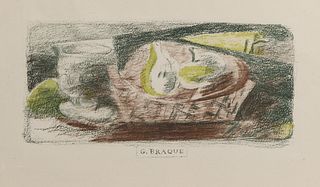 Georges Braque (French, 1882-1963) 'Nature Morte III' Color Lithograph