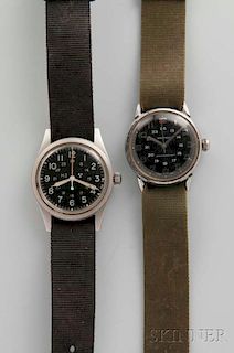 Two Military-style Men's Wristwatches