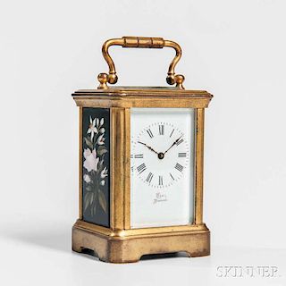 Miniature Pietra Dura French Carriage Clock