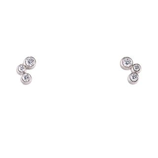 Tiffany & Co Bubble Platinum Diamond Stud Earrings