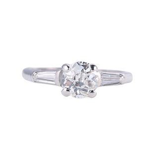 GIA 0.72ct J VS2 Diamond Engagement Platinum Ring 