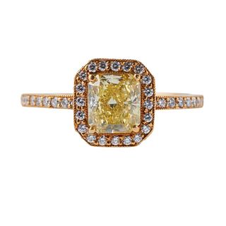 Tanagro Gold 1.02ct Fancy Yellow Diamond Engagement Ring