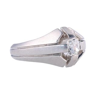 Art Deco Platinum OMC Diamond Ring