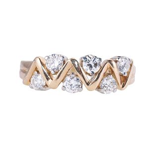 Oscar Heyman 18k Gold Diamond Half Band Ring