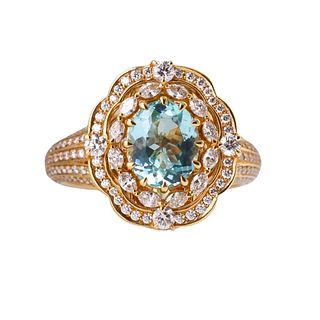 Kat Florence 1.69ct Paraiba Tourmaline Diamond Ring