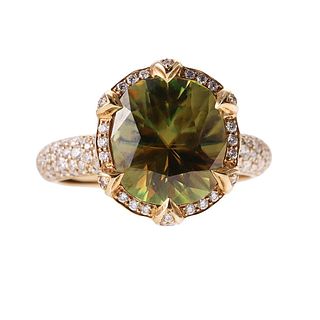 Kat Florence 5.57ct Sphene Diamond 18k Gold Ring