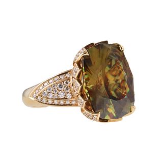 Kat Florence 20.02ct Sphene Diamond 18k Gold Ring
