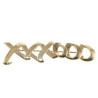 Tiffany & Co Picasso XO 18k Gold Hugs & Kisses Brooch