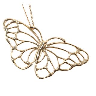 Tiffany & Co Angela Cummings 18k Gold Butterfly Pendant Necklace