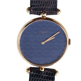 Van Cleef & Arpels 18k Gold Holographic Watch 11101