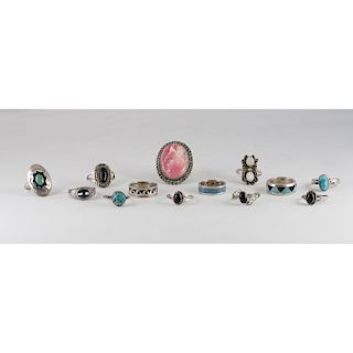 Southwestern Style Assorted Rings Sizes 6-7, from Estate of Lorraine Abell (New Jersey, 1929-2015)