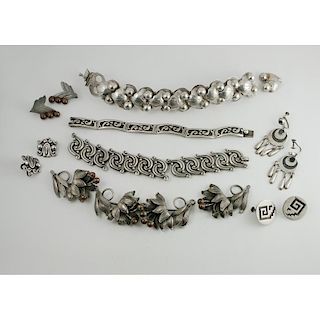 Assorted Mexican Silver Jewelry
