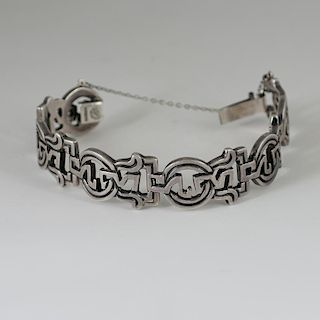 Pedro Castillo (Mexican, 20th Century) Sterling Silver Link Bracelet