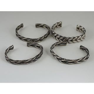 Mexican Braided Silver Bracelets