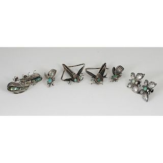 Mexican and Navajo Silver Bug Jewelry
