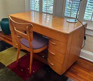 Mid Century Heywood Wakefield Desk and Chair