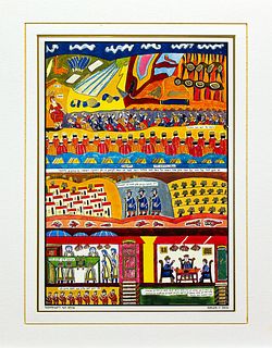 Shalom Moskovitz- Lithograph "Moses on Sinai and the Feast of Shavuoth"
