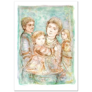 Portrait of a Family Limited Edition Lithograph (28" x 40.5") by Edna Hibel (1917-2014), Numbered and Hand Signed with Certificate of Authenticity.