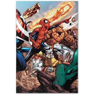 Marvel Comics "Spider-Man & The Secret Wars #3" Numbered Limited Edition Giclee on Canvas by Patrick Scherberger with COA.