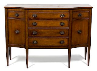 A Federal Style Mahogany Sideboard Height 38 x width 54 1/2 x depth 20 1/4 inches.