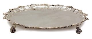 An English Silver Tray, Crispin Fuller, London, 1820,