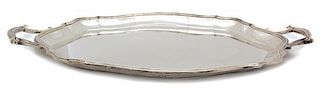 An English Two-Handled Silver Serving Tray, Carrington & Co., London, 1908,