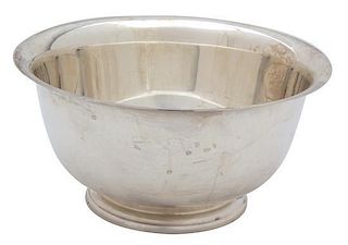 An American Silver Bowl, Maker Unknown, 20th Century, Paul Revere style
