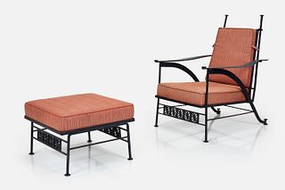 John Salterini, 'El Prado' Lounge Chair and Ottoman (2)