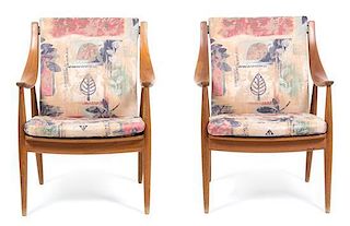 Peter Hvidt (Danish, 1916-1986), JOHN STUART, circa 1960, pair of lounge chairs