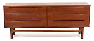 A Modern Six Drawer Low Chest Height 29 x width 71 x depth 17 1/2 inches.