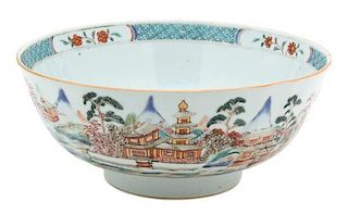 A Chinese Export Porcelain Bowl Diameter 9 1/2 inches.