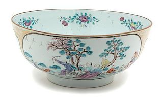 A Chinese Export Famille Rose Porcelain Bowl Diameter 12 1/2 inches.