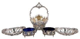 Five Continental and American Silver Table Items