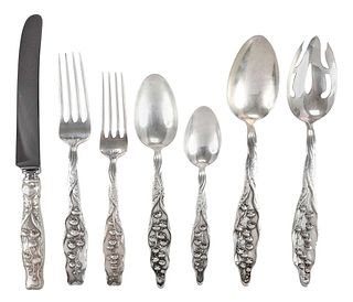 Lily of the Valley Whiting Sterling Flatware, 38 Pieces