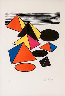 Alexander Calder, (American, 1898-1976), Six Pyramids - Three Circles