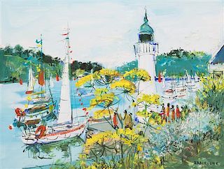 Yolande Ardissone, (French, b. 1927), Harbour View