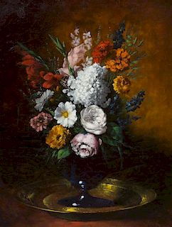Germaine Ribot, (French, 19th Century), A Bouquet of Flowers